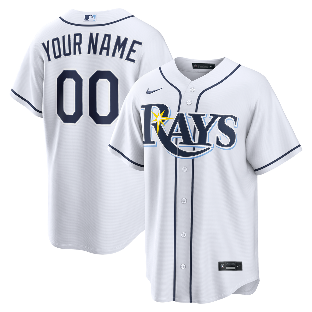 Men's Tampa Bay Rays Nike White Home Replica Custom Jersey