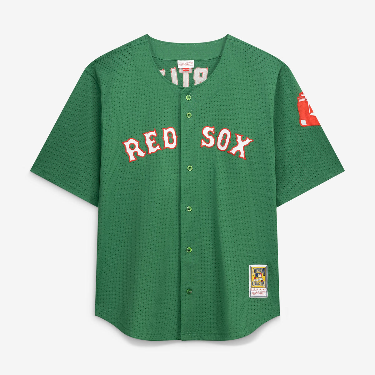 Men's Boston Red Sox David Ortiz Mitchell & Ness Red Big & Tall Cooperstown Mesh Batting Practice Jersey