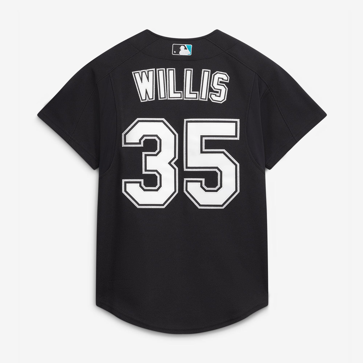 Men's Florida Marlins Dontrelle Willis Mitchell & Ness Black Cooperstown Collection Mesh Batting Practice Button-Up Jersey