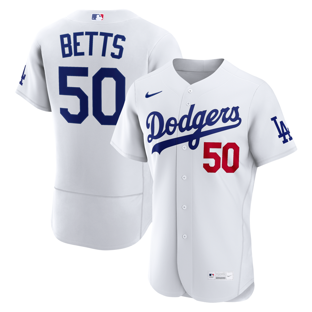 Men's Los Angeles Dodgers Mookie Betts Nike White Home Authentic Jersey