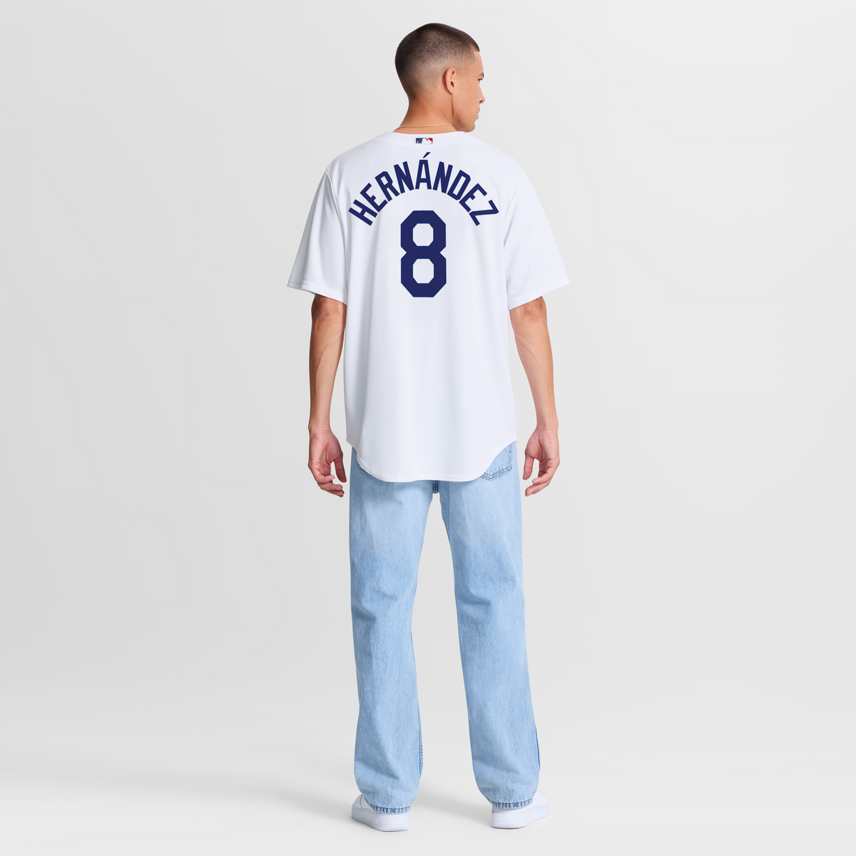 Men's Los Angeles Dodgers Enrique Hernández Nike White Home Replica Jersey
