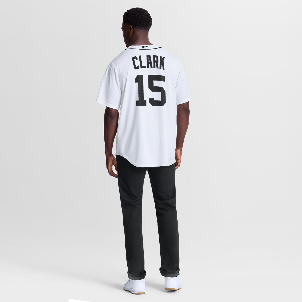 Men's Detroit Tigers Max Clark Nike White Home Replica Jersey