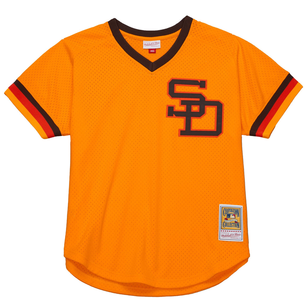 Men's San Diego Padres Tony Gwynn Mitchell & Ness Gold Big & Tall Cooperstown Mesh Batting Practice Jersey