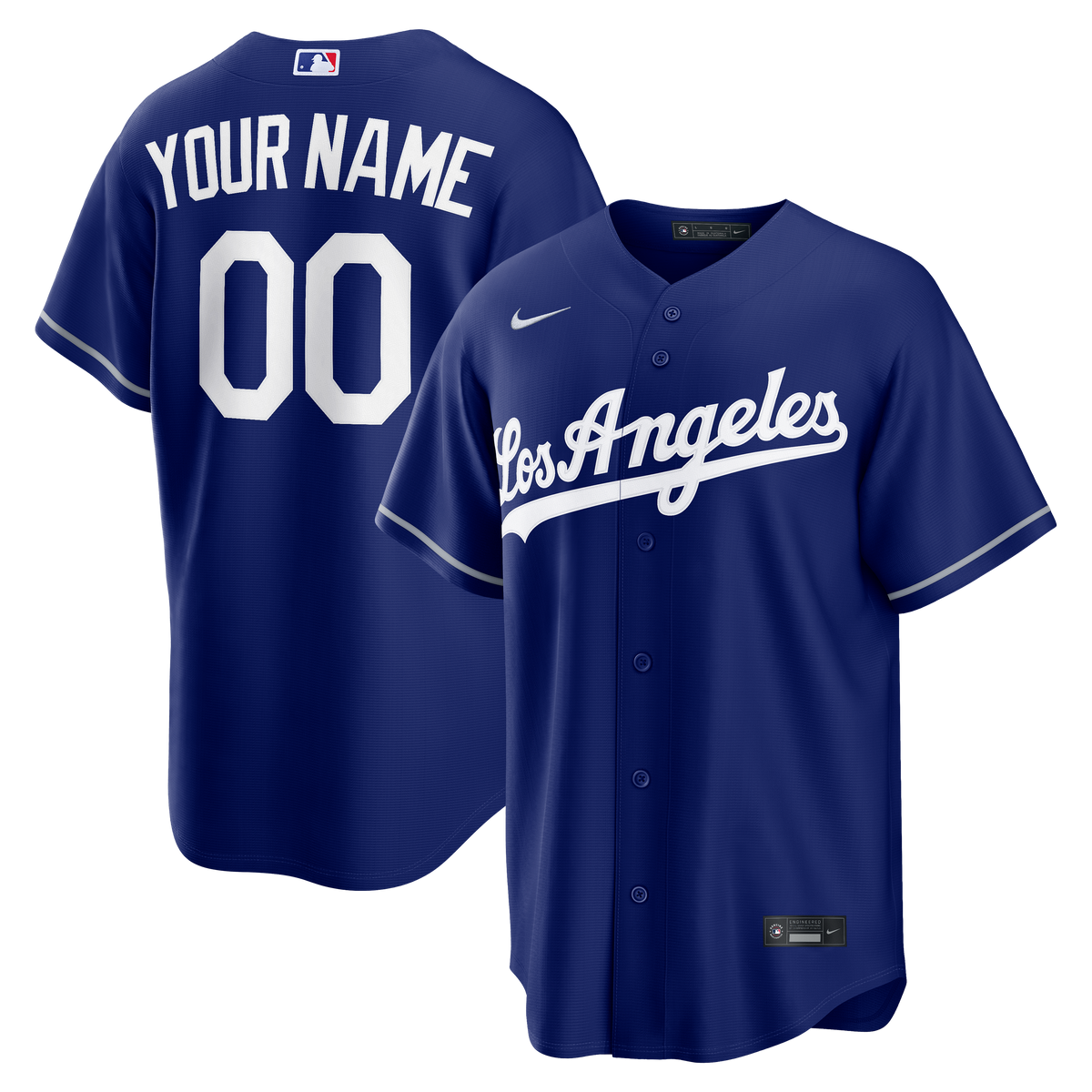 Men's Los Angeles Dodgers Nike White Home Replica Custom Jersey