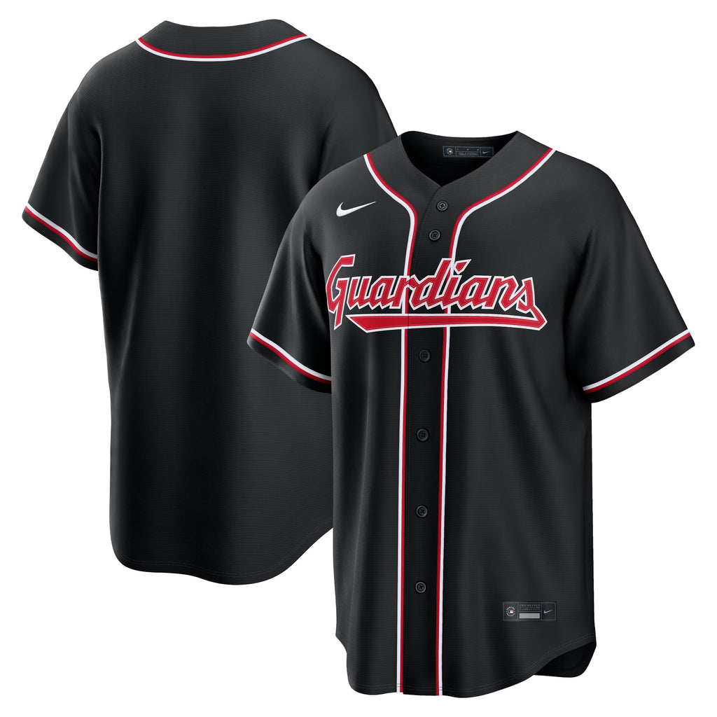 Men's Cleveland Guardians  Nike Fashion Replica Black Out Jersey