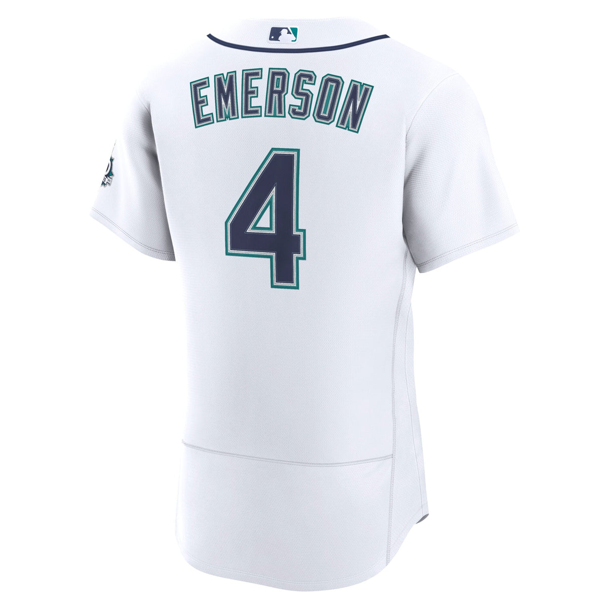 Men's Seattle Mariners Colt Emerson Nike White Home 50th Season Authentic Jersey