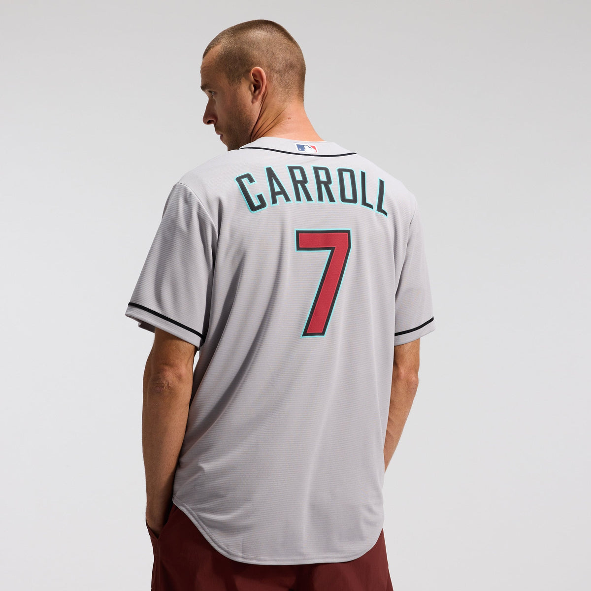 Men's Arizona Diamondbacks Corbin Carroll Nike Crimson Alternate 2 Replica Jersey