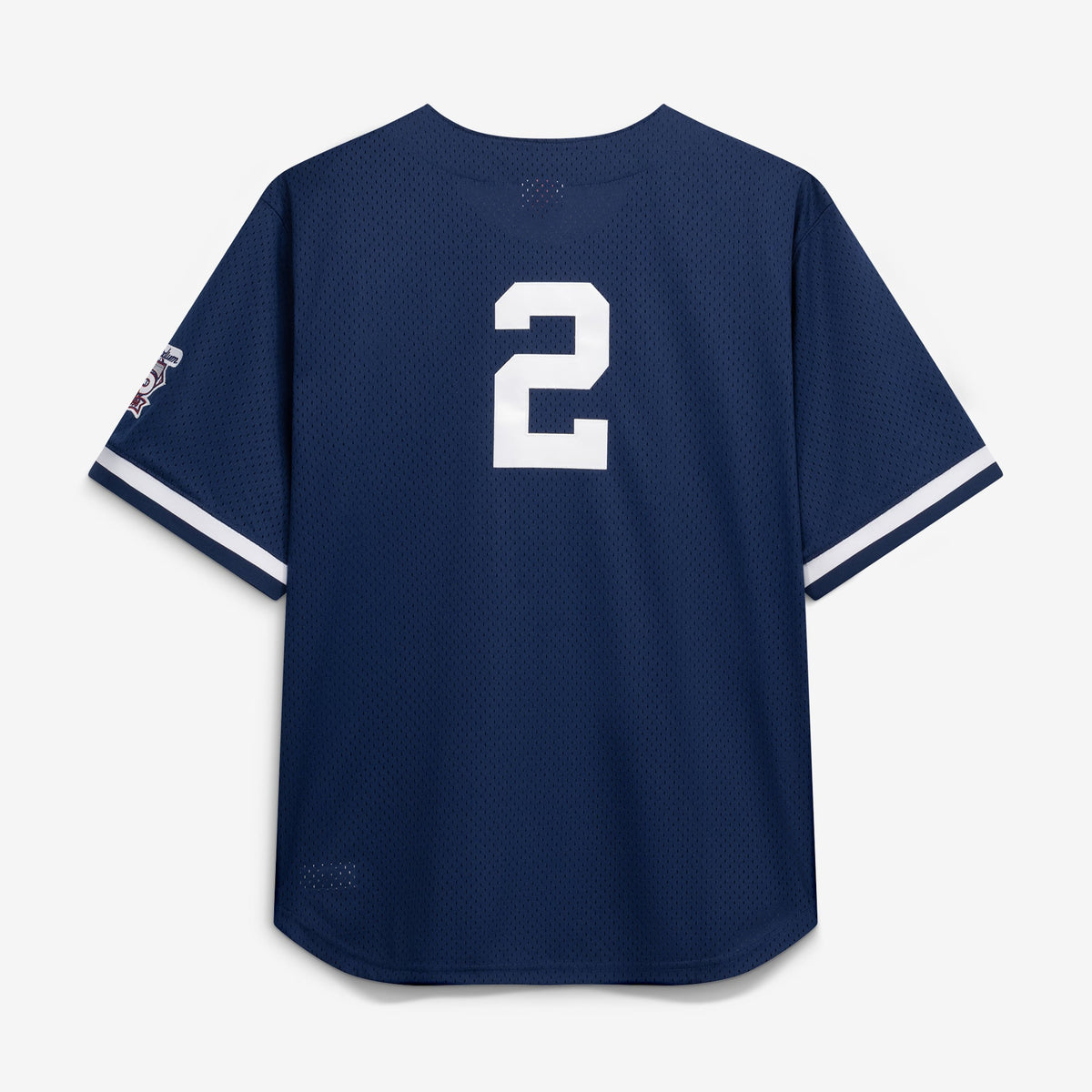 Men's New York Yankees Derek Jeter Mitchell & Ness Navy Cooperstown Collection Mesh Batting Practice Button-Up Jersey